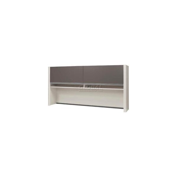 Bestar Hutch for Credenza - Slate & Sandstone - Connexion Series